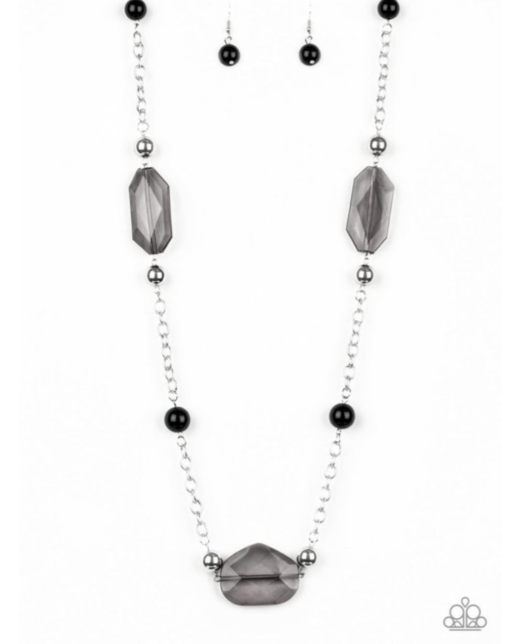 Paparazzi Crystal Charm- Black