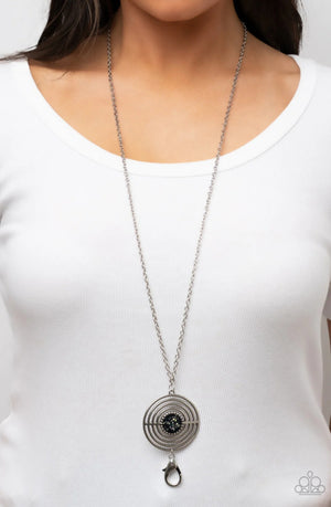 Paparazzi Targeted Tranquility- Black Lanyard